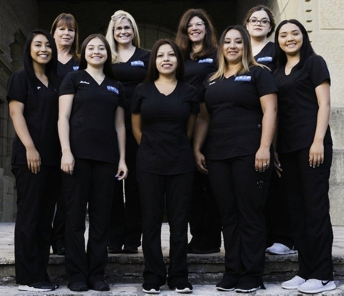 Back office staff group photo
